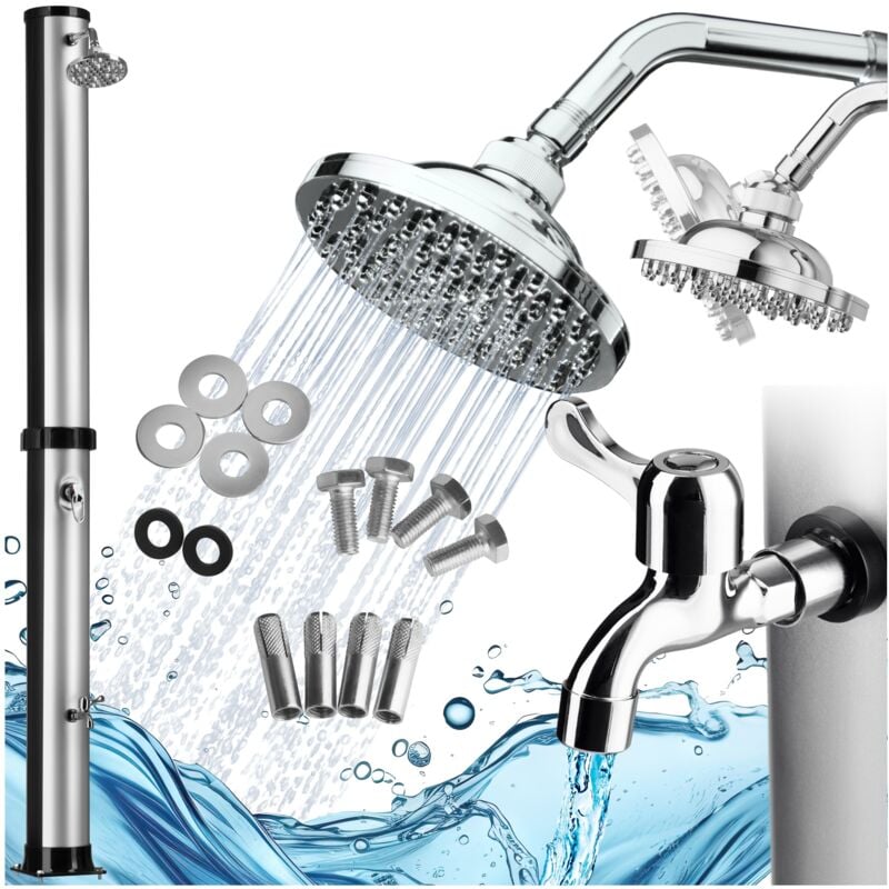 Tectake - Douche solaire 38 litres Eau chaude, sans raccordement électrique