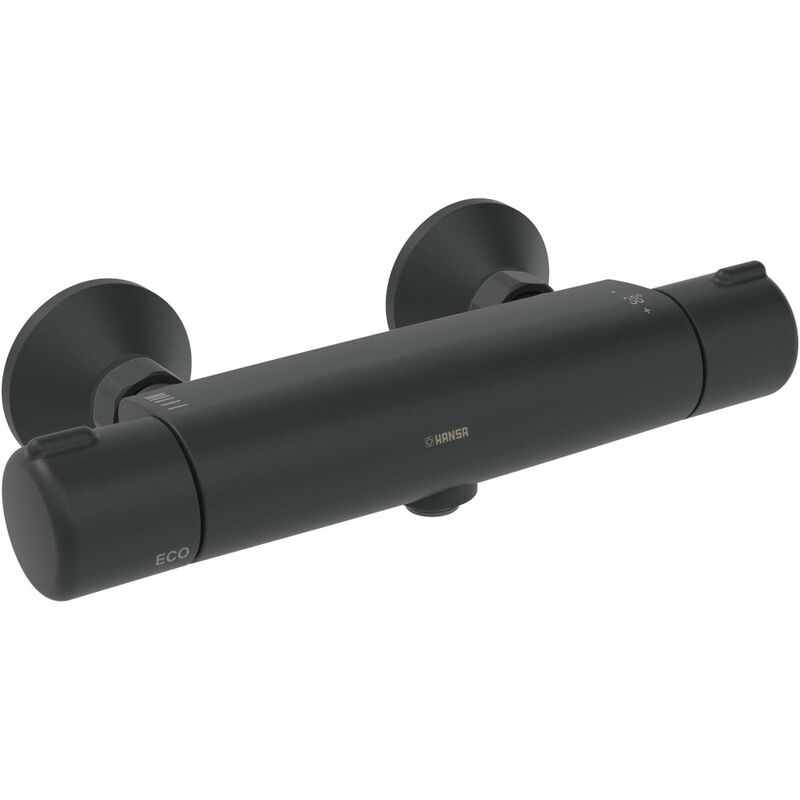 Hansa - Micra - Mitigeur thermostatique de douche Thermo Cool, eco, noir mat 5815017133