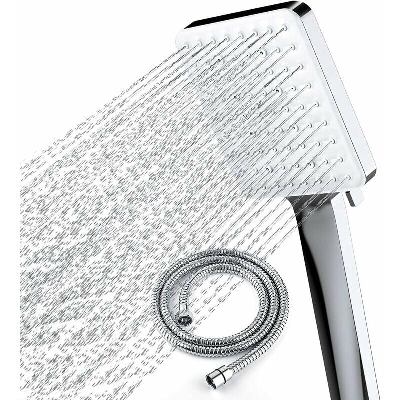 Dazzler - Douche + Tuyau Paddle Shift Booster Ensemble de Pommeau de Douche Quincaillerie Accessoires de Salle de BainsConvient pour la salle de bain