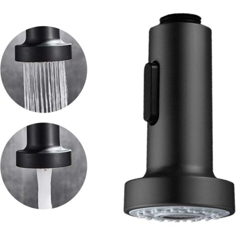 Douchette 2 Modes Tête Robinetd de Cuisine Douchette Remplacement (noir)