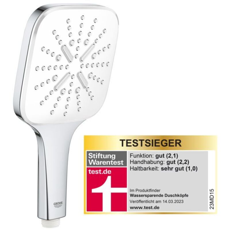Grohe - Vitalio Smartactive 130 Cube Douchette 3 jets, Chrome (26595000)