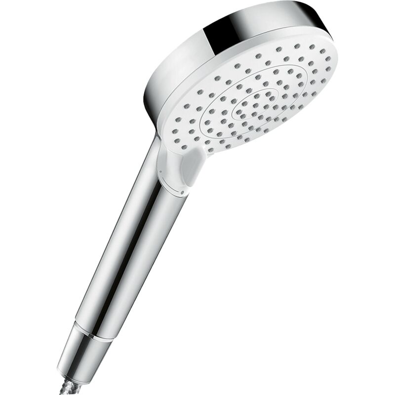 Hansgrohe - Douchette à main 100 2 jets Crometta Vario EcoSmart, Blanc/Chromé 26332400