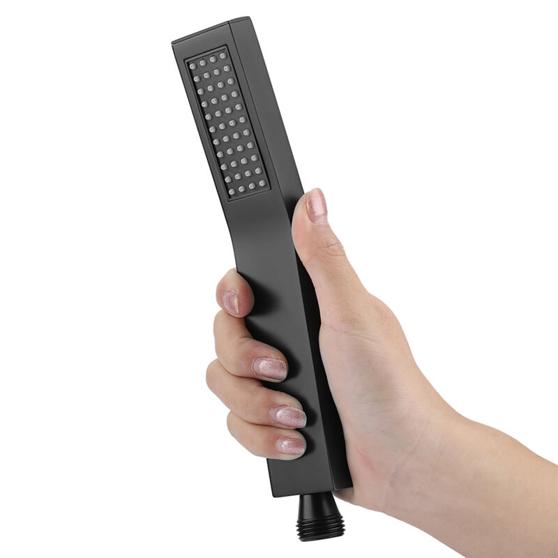 Douchette à main en laiton chromé noir mat douchette de salle de bain- Trimec