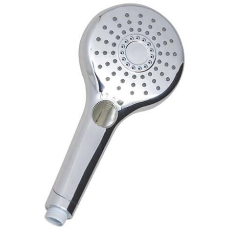 Douchette ABS anticalcaire ronde 3 jets Ø120 mm chromée - Somatherm
