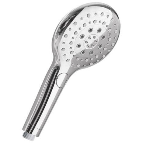 Douchette ABS anticalcaire ronde 3 jets Ø129 mm chromée - Somatherm
