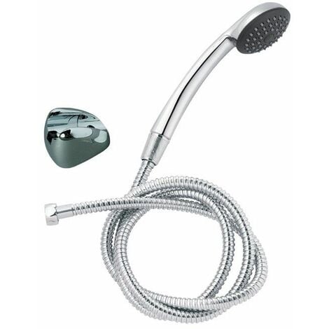 Douchette BASO avec support et flexible - Chromé