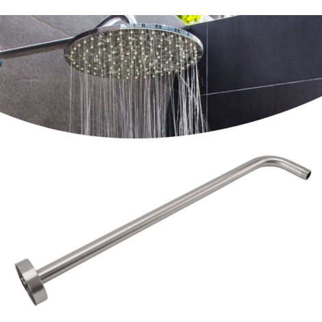 [Douchette] Bras de douche en acier inoxydable NPT 1/2, montage mural intégré avec cache décoratif, extension de douche réglable.