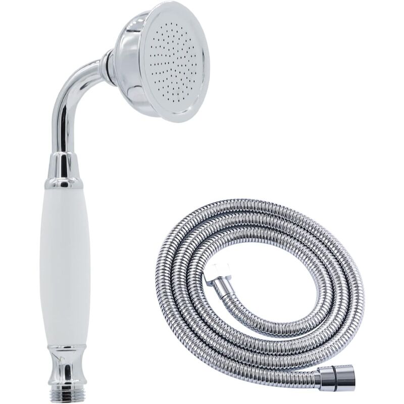 Douchette de douche à main vintage chromée avec tuyau flexible de 59 pouces à haut débit de rechange pour pommeau de douche antique sans support de