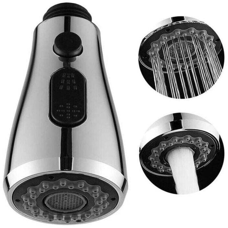Douchette Evier Pull-Out Douches Robinet Mitigeur Cuisine Pro Tête de Douche 2 Types de Jet