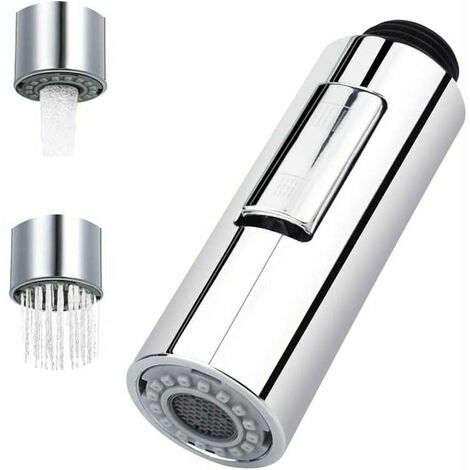Douchette Extractible Robinet 2 modes Robinet Pulvérisateur de Cuisine Douchette de cuisine extractible Pommeau de douche de rechange en plastique Pommeau de douche pour salle de bain cuisine