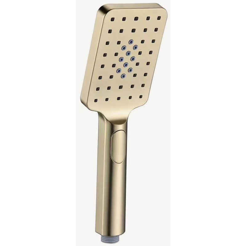 Douchette à main rectangle à deux jets - Doré brossé