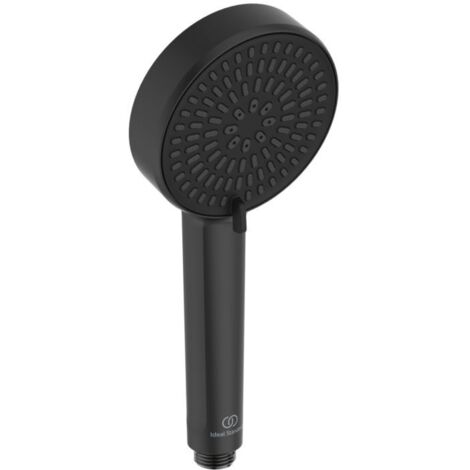 douchette Ideal Standard Alu+ BD580XG noir soie, 100mm, 2 types de jets