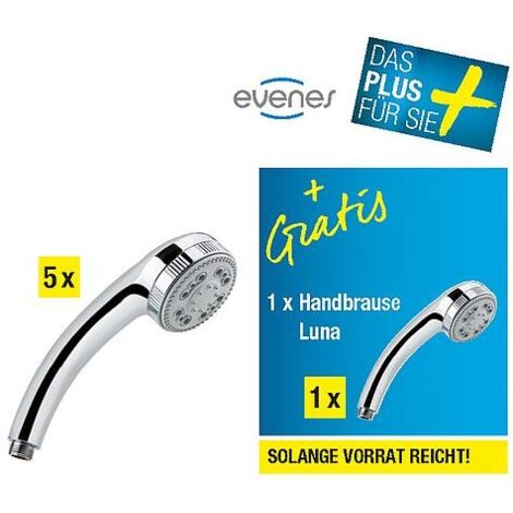 Douchette Luna 5 jets ø 81 mm chromé 5+1
