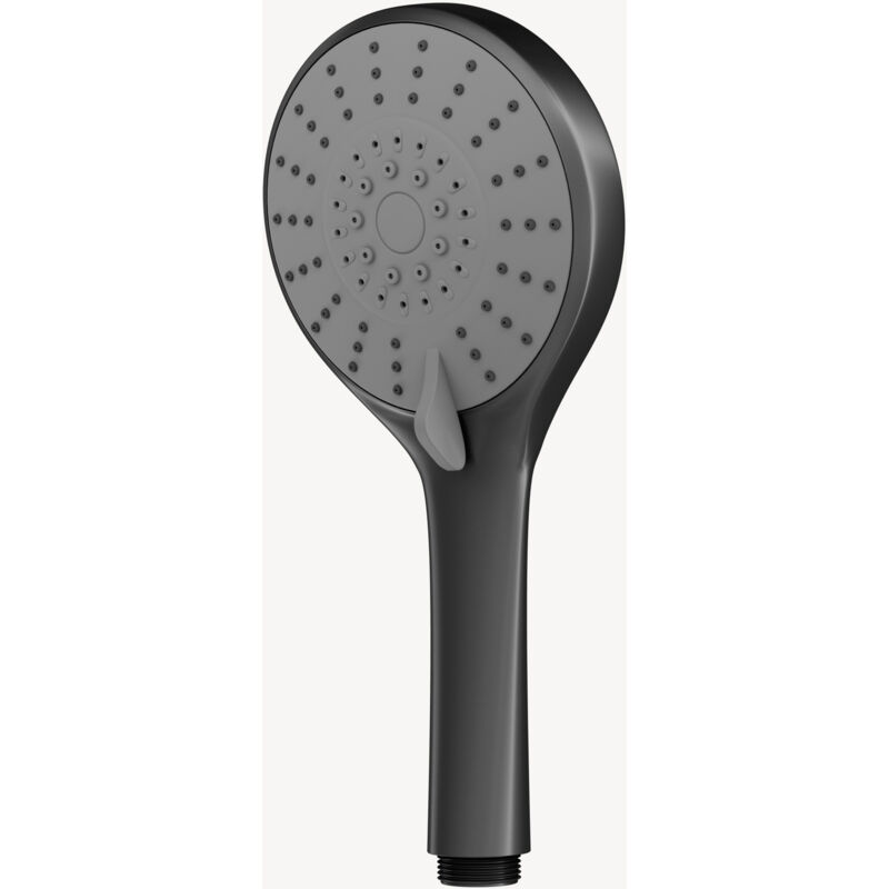 Douchette à main ronde à deux jets - Gun métal