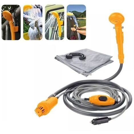 Douchette Portable Pompe à Eau 12V pour Camping, Randonnée, Caravane et Bateau