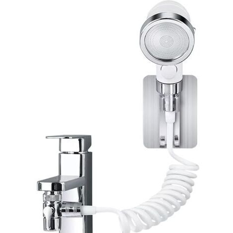 Douchette pour Lavabo Ensemble Pommeau, Douche à Main Dans la Salle de Bain avec Tuyau Télescopique de 1,5m, Extensions de robinets pour Pet Douche se Laver Les Cheveux ou Nettoyer L'évier