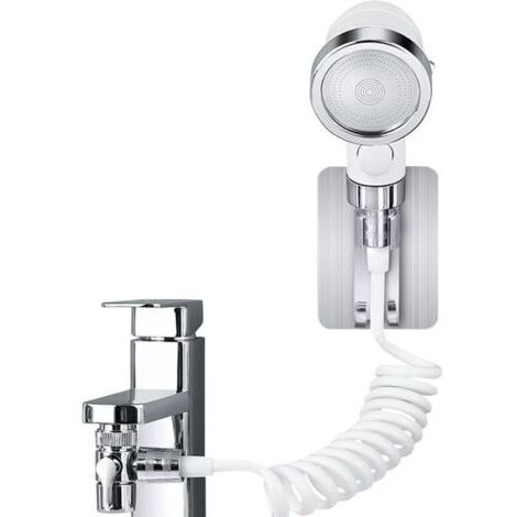 Douchette pour Lavabo Ensemble Pommeau, Douche à Main Dans la Salle de Bain avec Tuyau Télescopique de 1,5m, Extensions de robinets pour Pet Douche se Laver Les Cheveux ou Nettoyer L'évier