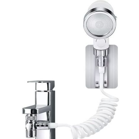 Douchette pour Lavabo Ensemble Pommeau, Douche à Main Dans la Salle de Bain avec Tuyau Télescopique de 1,5m, Extensions de robinets pour Pet Douche se Laver Les Cheveux ou Nettoyer L'évier