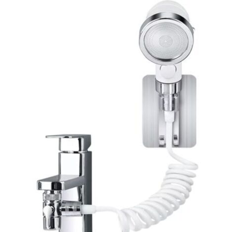 Douchette pour Lavabo Ensemble Pommeau, Douche à Main Dans la Salle de Bain avec Tuyau Télescopique de 1,5m, Extensions de robinets pour Pet Douche se Laver Les Cheveux ou Nettoyer L'évier