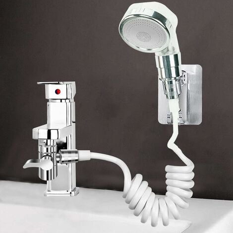 BOSSINI - Ensemble douchette WC hygiènique RENOSTAR, douchette Paloma,  flexible 1,25 m et robinet à monter sur réservoir WC réf. E44001