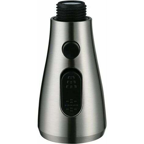 Douchette Robinet Avec Bouton Eco-stop Rétractable 3 Fonctions Remplacement Pour Robinet de Lavabo ou Pommeau de Douche Universelle Ternel