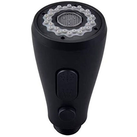 Douchette Robinet Cuisine 1 Jets Tête de Douche Remplacement Douchette pour Mitigeur Cuisine (peint en noir)