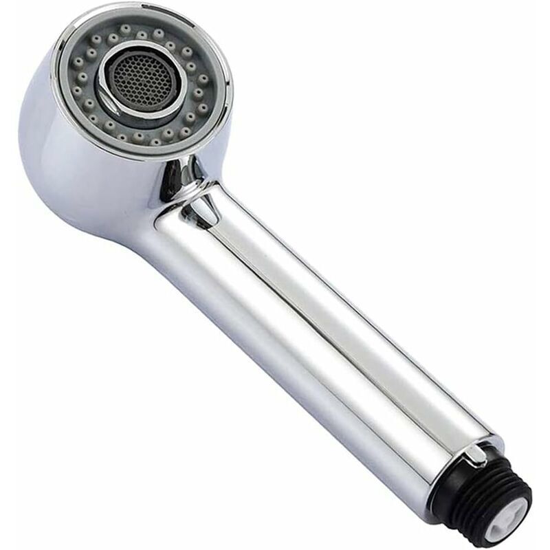 Douchette Robinet Cuisine 2 Jets Tête de Douche Remplacement Douchette pour Mitigeur Cuisine, Chromé