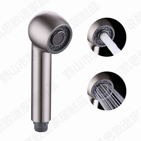 Douchette Robinet Cuisine de Rechange 2 Types de Jet Tête de Robinet Cuisine Remplacement pour Mitigeur Nickel Brossé