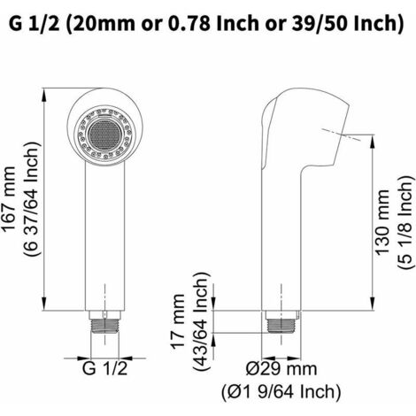 Douchette Robinet Cuisine de Rechange 2 Types de Jet Tête de Robinet Cuisine Remplacement pour Mitigeur Nickel Brossé