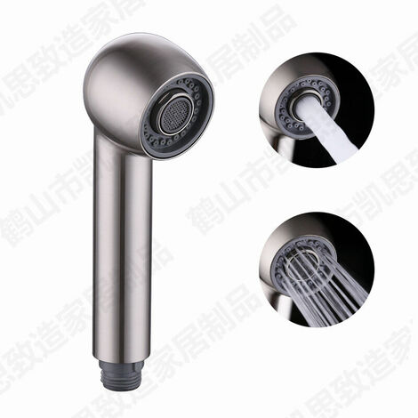Douchette Robinet Cuisine de Rechange 2 Types de Jet Tête de Robinet Cuisine Remplacement pour Mitigeur Nickel Brossé - LKBD