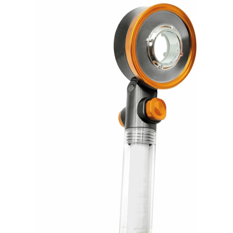 Venteo - Douchette savewater deluxe Pommeau de douche multijets haute pression - 3 positions de jets - Economise et filtre l'eau - Régulateur de