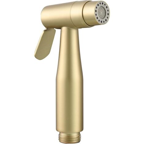 Douchette Toilette Inox 2 Modes Pommeau Douche de Lavabo pour Hygiene WC, Or Brossé, WS024AJ2