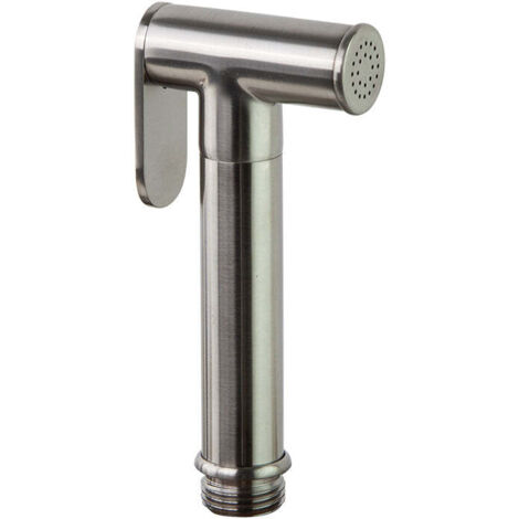 Douchette WC à main pour hygiène intime, Nickel brossé en laiton - 9552NC