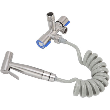 Douchette WC Bidet Haute Pression Design Hygiénique avec Raccord Mâle G1/2 pour Lavage Écologique à Domicile