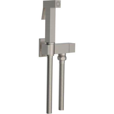 Douchette WC PAINI Cox carrée Gris Acier + support + flexible