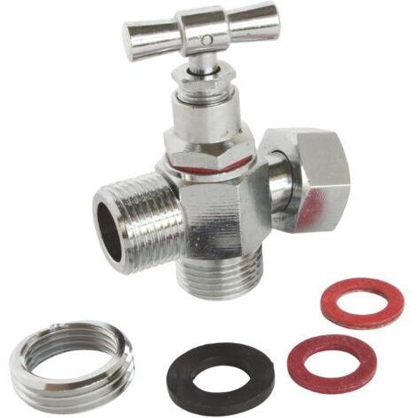 douchette WC : robinet 3 voies laiton chromé, douchette ABS, flexible 1,2m, support mural et fixation Installation facile pour un confort optimal