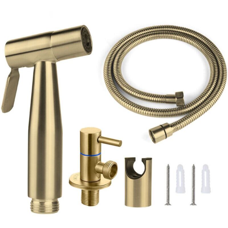 Douchette wc Vaporisateur Bidet Pulvérisat 150 cm,couleur or Trimec