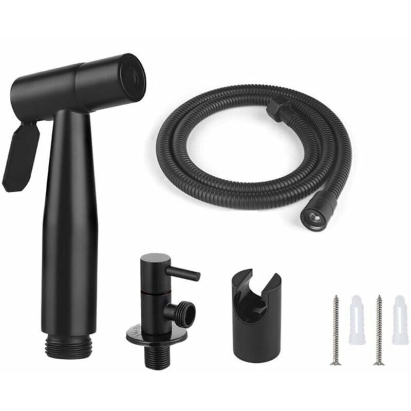 Douchette WC Vaporisateur Bidet Pulvérisat 150 cm,Noire