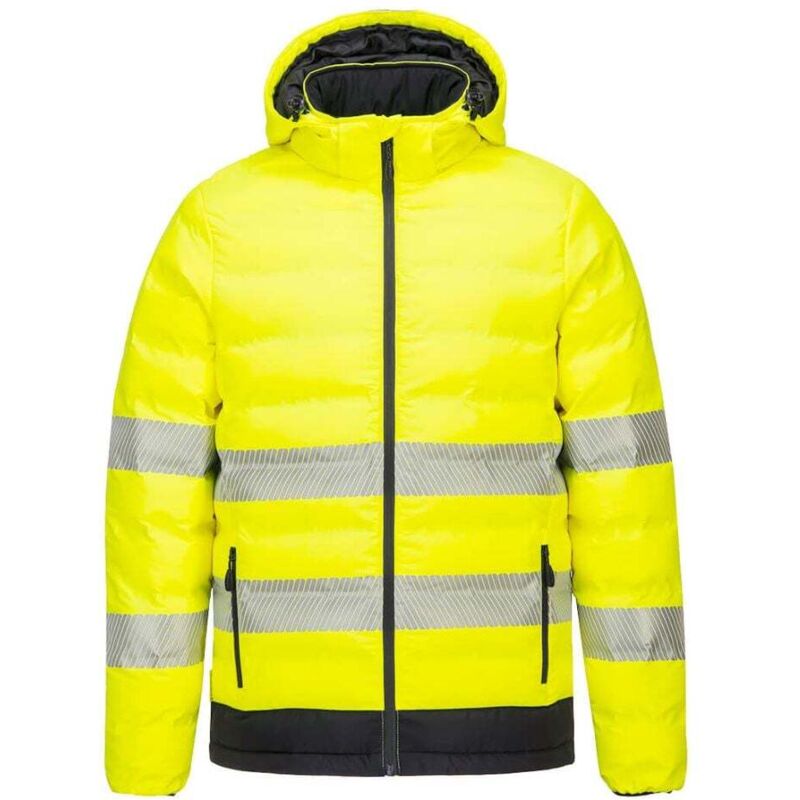 Doudoune chauffante haute visibilité par ultrasons Portwest Jaune / Noir
