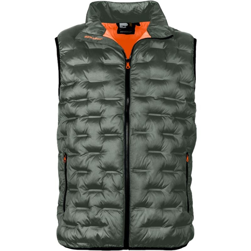 Doudoune de ville sans manche Igloo - Kaki/Orange - t.xl Bosseur 12275-010