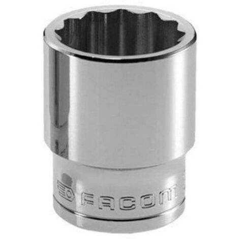 Douille 1/2" Facom 12 pans de 10 mm Douille 1/2" Facom 12 pans de 10 mm,L'ajustement précis garantit un meilleur serrage et évite l'arrondissement des fixations,Finition chromée polie, durable et rési