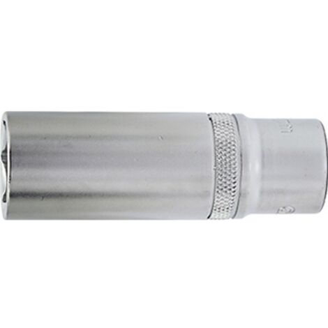 Douille 1/2'', modèle long, 6 pans, Cote s/plats : 24 mm, Long. 77 mm