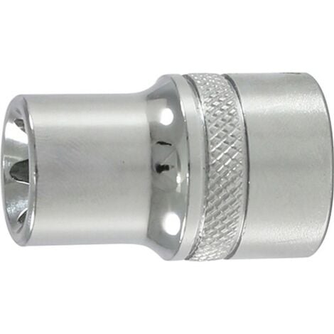 Douille 1/2'' pour vis mâle TORX®, poli, Taille : E 20, Long. L 40 mm, Pour vis M16