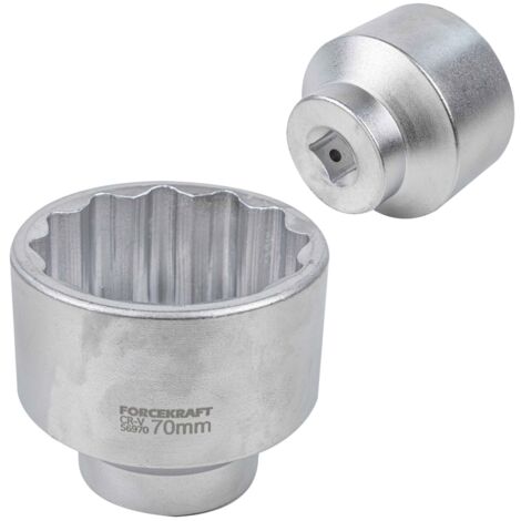 Douille 12 pans 3/4" 70 mm en acier au chrome-vanadium