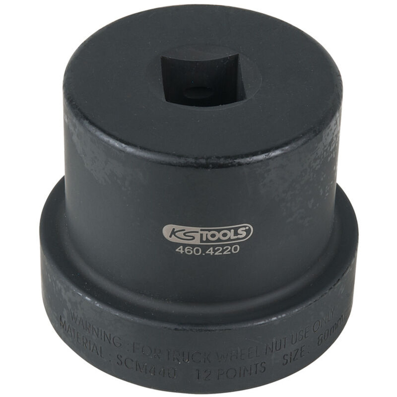 Kstools - ks Tools - Douille 12 pans pour écrou de moyeu avec guide, 80 mm - 460.4220