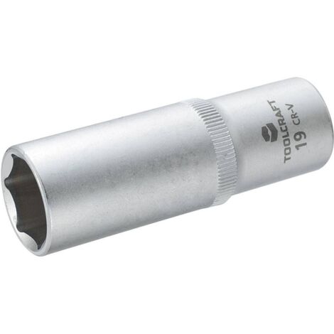 DOUILLE 12,5 MM (1/2'') TOOLCRAFT 816184 1/2'' (12.5 MM) 19 MM 19 MM LONGUEUR 77 MM