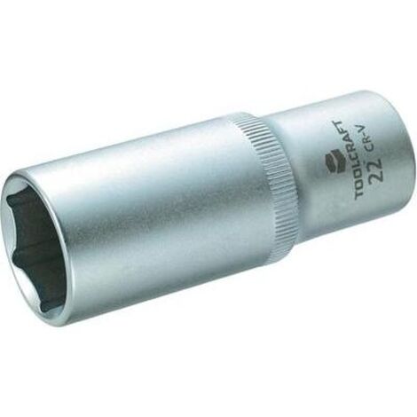 DOUILLE 12,5 MM (1/2'') TOOLCRAFT 816186 1/2'' (12.5 MM) 22 MM 22 MM LONGUEUR 77 MM