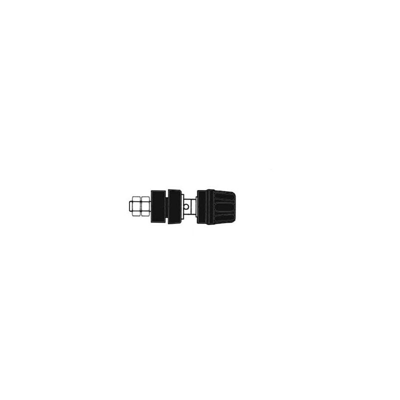 Douille 4mm avec bouchon imperdable- noir (pki 10A) (HM2401A) - Hirschmann