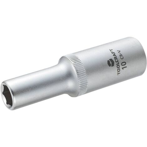 Douille 6 pans extérieurs 10 mm Longueur: 77 mm TOOLCRAFT 816173 Propulseur: 1/2 (12.5 mm) 1 pc(s)