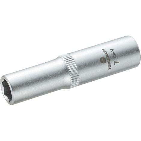 Douille 6 pans extérieurs 7 mm Longueur: 50 mm TOOLCRAFT 816096 Propulseur: 1/4" (6.3 mm) 1 pc(s) C98708